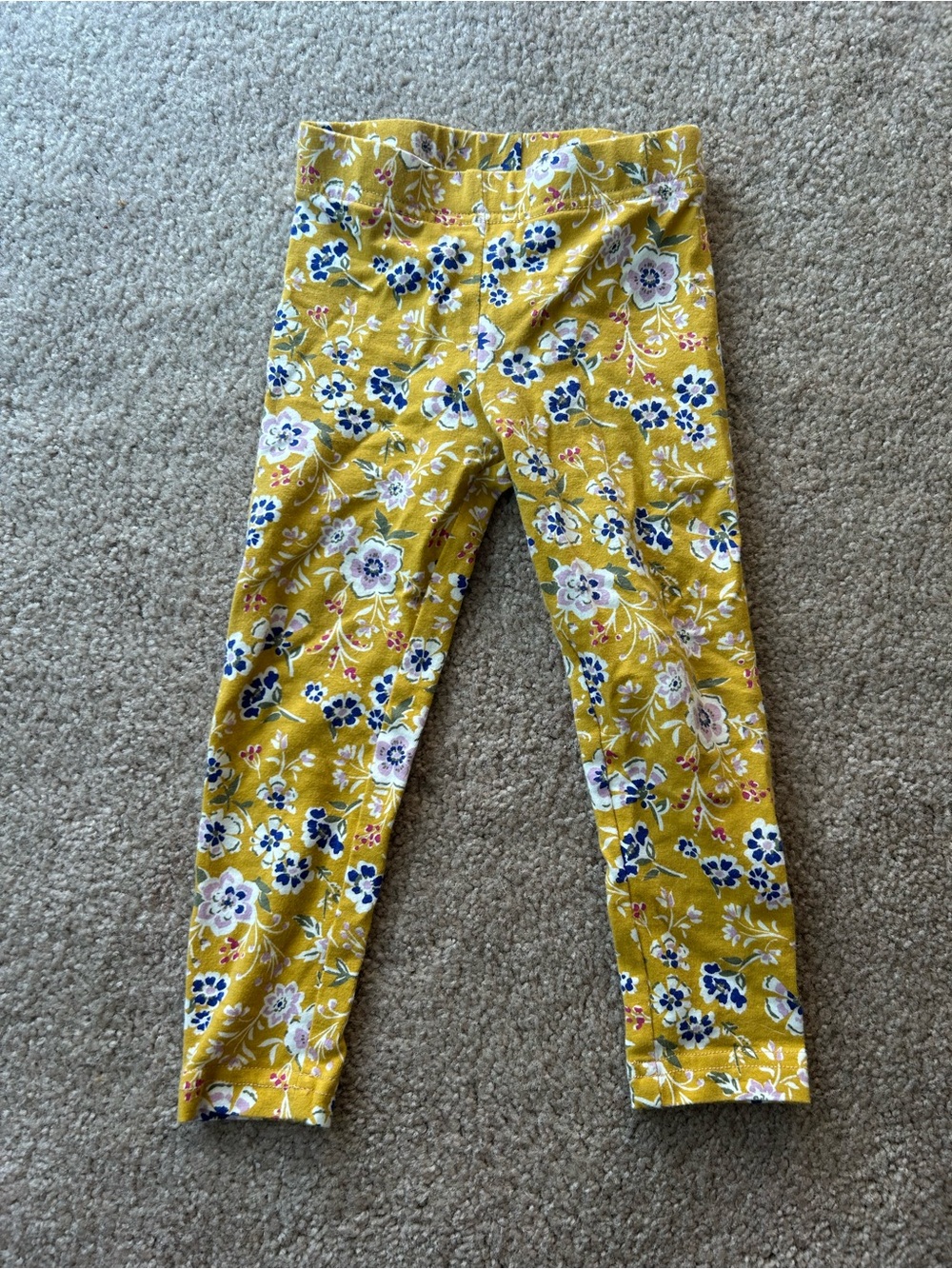 Carter's Yellow Floral Print Stretch Leggings